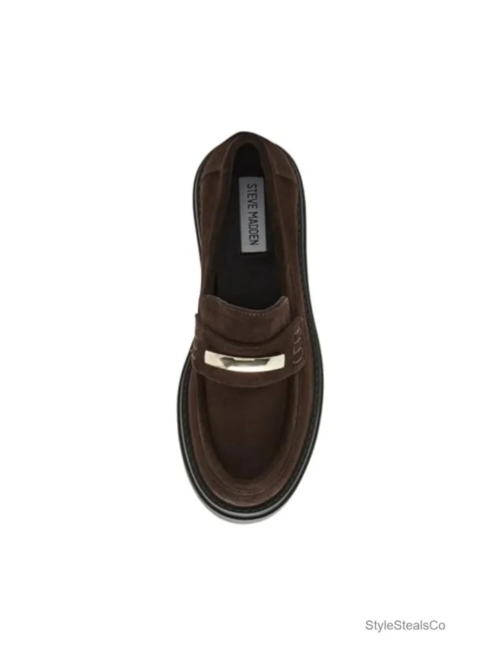 Ornamented Suede Pull-On Loafers - Casual Formal Flat
